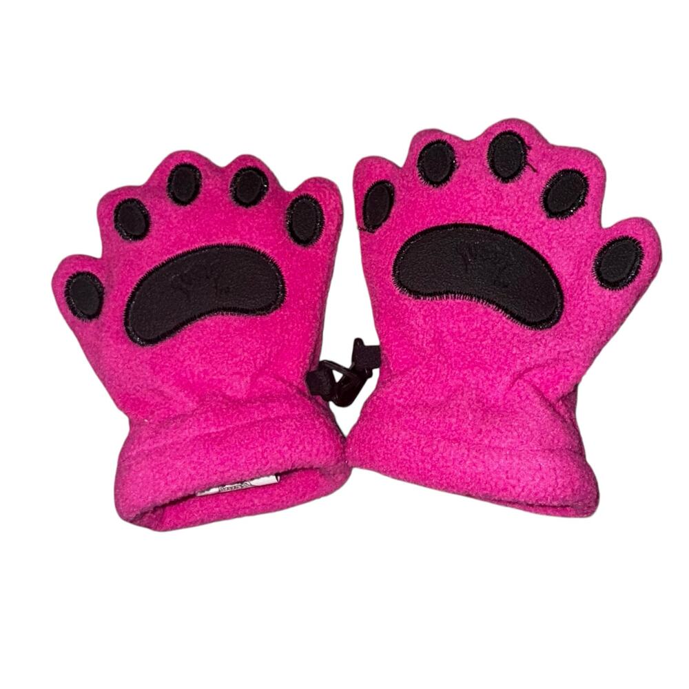 Bear Hands & Buddies Infant Mittens Gloves Pink Girl Warm 0-6 Months Fleece Snow